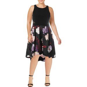 Xscape  Floral Print Sleeveless Cocktail Dress